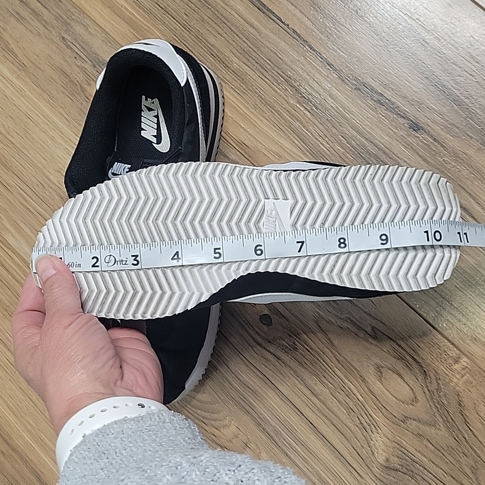 Nike Classic Men's Black and White Canvas Cortez Sneakers - Picture 14 of 16